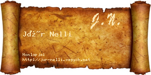 Jür Nelli névjegykártya